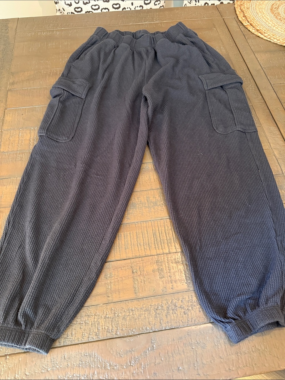 Aerie waffle cargo sweats
